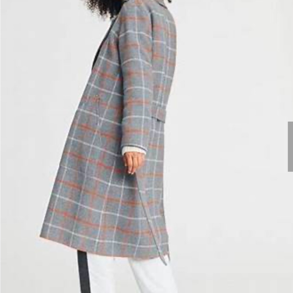 Rag and Bone Reversible Gray / Plaid Women's Coat, Size M